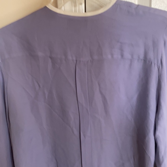 FACONNABLE SILK CORNFLOWER/IVORY BLOUSE with GREAT DETAILS SZ EUR 40, US 8 - Picture 9 of 9